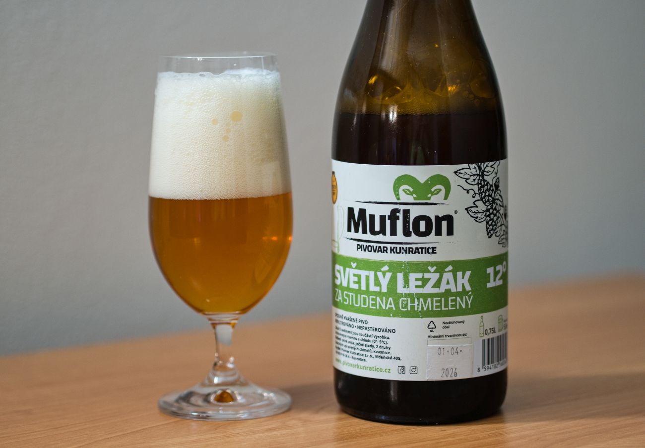 Muflon - Světlý ležák za studena chmelený